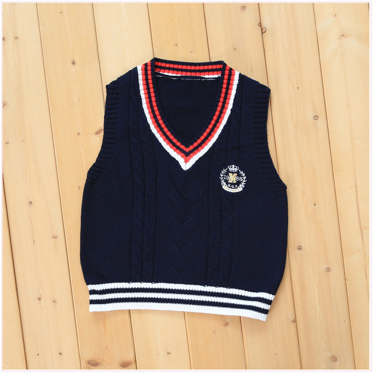 男童马甲纯棉背心针织衫2025新款春秋马甲毛衣女孩儿童棉坎肩背单