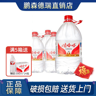 5箱送596ml 4桶 3箱大桶装 整箱送上门 娃哈哈饮用大桶纯净水5.5L