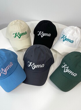 2026韩国东大门代购ins风复古Kyma棒球帽鸭舌帽休闲帽时尚百搭