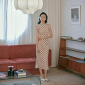 丝棉麻旗袍 有省侧拉链复古日常港式 青春圆舞曲 夏小连袖 茉茉旗袍