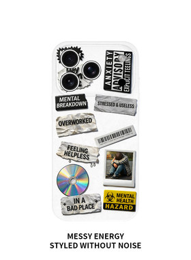 EMO标签适用苹果IPHONE17PROMAX手机壳16/15/14/13菲林磁吸新款不会撞壳可爱硅胶超火好看巨漂亮外壳