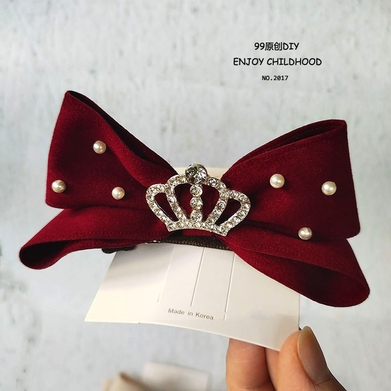 手工公主儿童皇冠立体蝴蝶结