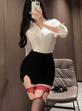 禁欲系白衬衫女御姐风秘书制服套装ol纯欲修身办公室包臀裙职业装