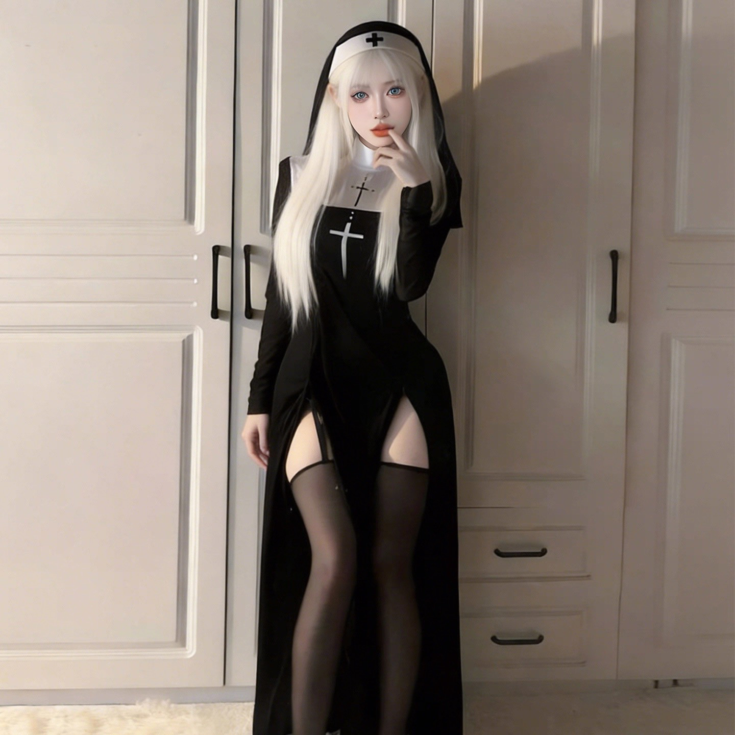 纯欲修女制服情趣万圣节cos服装