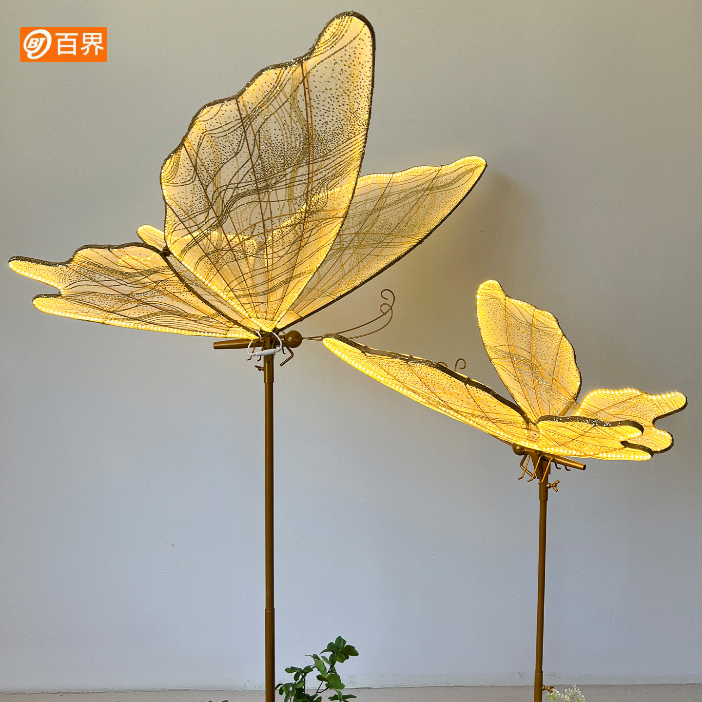 百界婚庆道具发光蝴蝶路引挂件