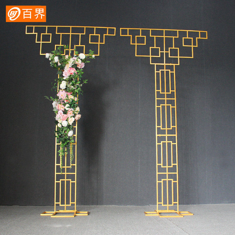 百界新款婚庆道具中式婚礼屏风汉宋t台布置路引装饰背景现场摆件