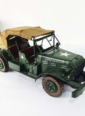 威利斯越野吉普车模型桌面摆件