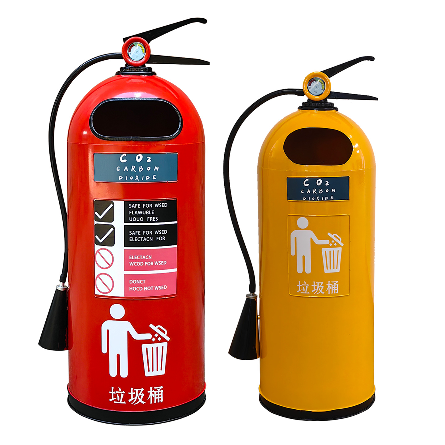 灭火器消防栓模型金属装饰垃圾桶