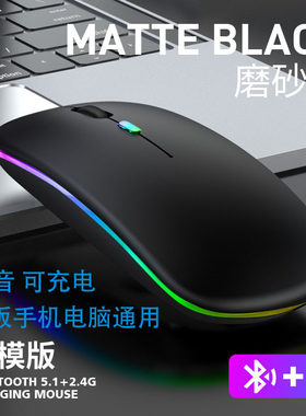 适用于苹果新款蓝牙双模无线鼠标 2.4g超薄批发可充电静音发光鼠