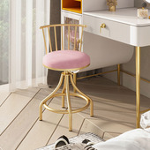 旋转梳妆椅北欧化妆凳子轻奢化妆台网红温莎靠背椅子化妆椅美容凳