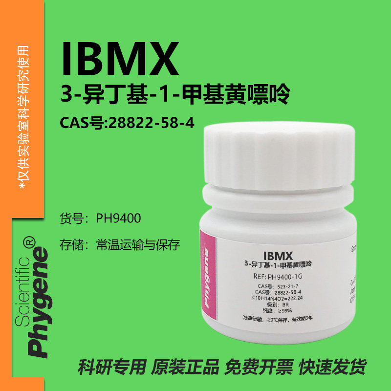 IBMX 3-异丁基-1-甲基黄嘌呤 28822-58-4 PDE抑制剂 实验试剂