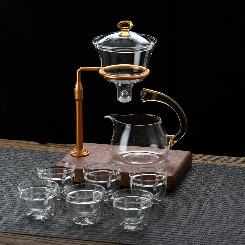 自动懒人泡茶神器玻璃茶具套装家用礼盒磁吸功夫茶具茶杯泡茶壶