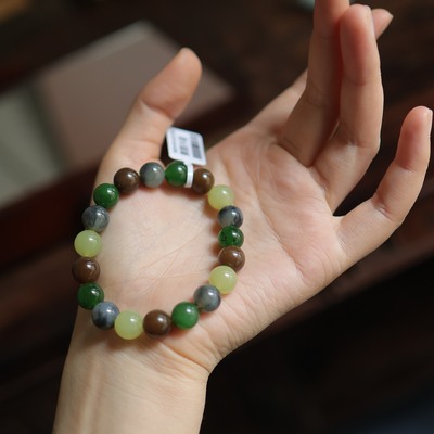 天然和田玉10mm圆珠手串百搭