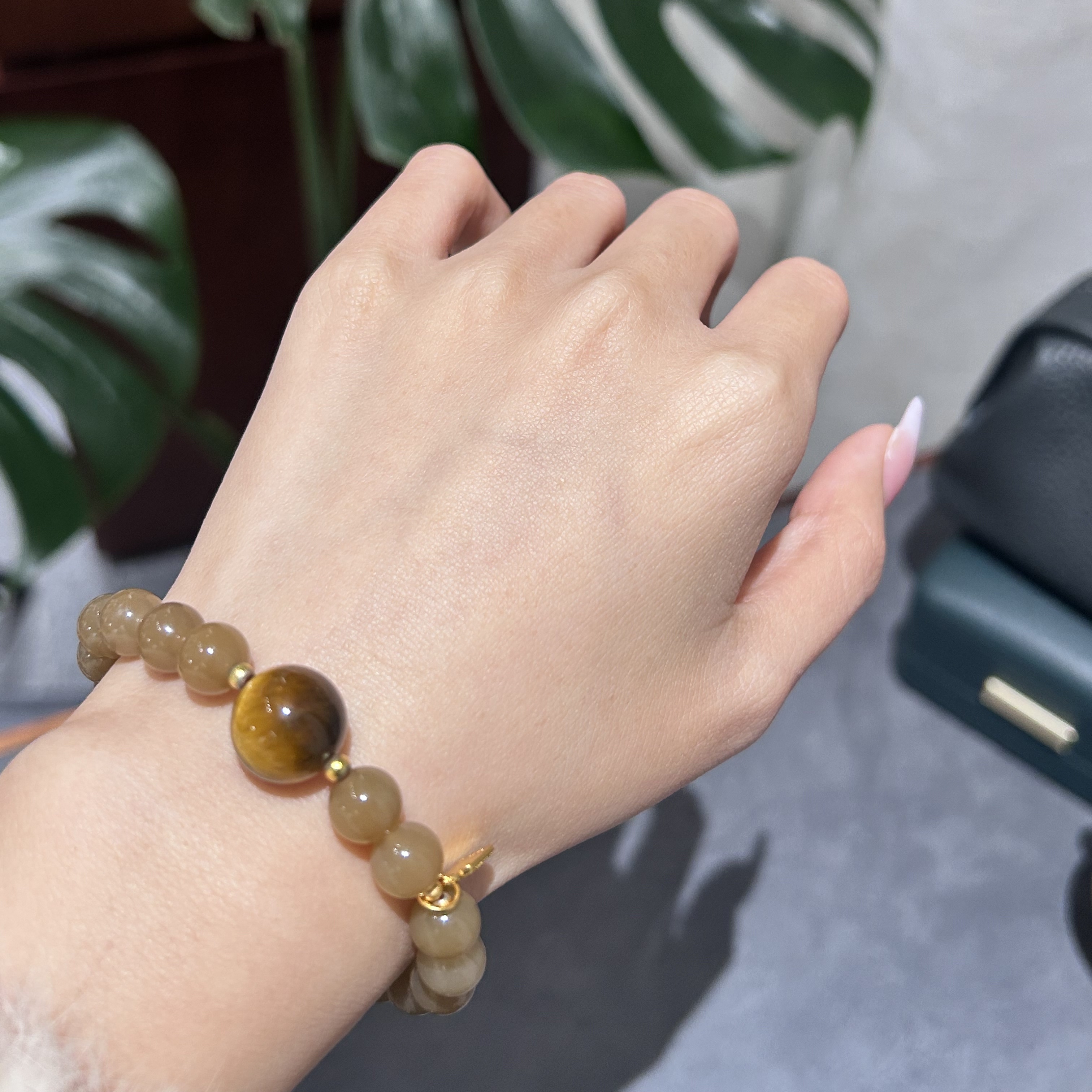 一念设计「鎏月」天然和田玉手串