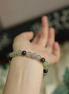 天然和田玉 8mm和田玉多宝手串 货号13782