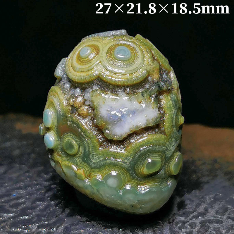 外蒙古 阿拉善天然天眼睛石原石奇石缠丝花眼玛瑙 戈壁 筋脉 糖心