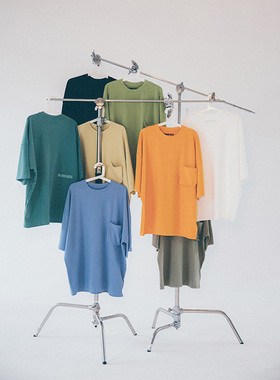 MONBLACK 基础款多色3D立体口袋OS款棉T恤