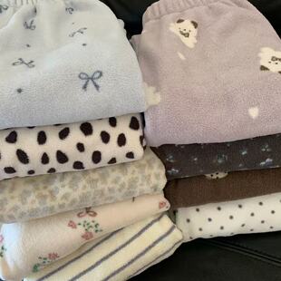 新品秋冬季雪粒绒加厚休闲睡裤女百搭慵懒风家居裤可外穿