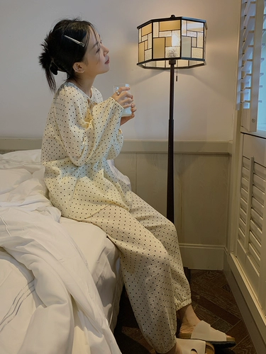 Марлевая осенняя пижама, хлопковый лонгслив, нарукавники, комплект