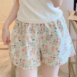 Летние тонкие штаны для отдыха, высокая талия, подходит для подростков, цветочный принт