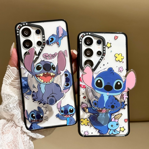 适用于Samsung S26Ultra 卡通史迪仔TPU+PC保护套 Galaxy S25Plus S24 S23U手机壳