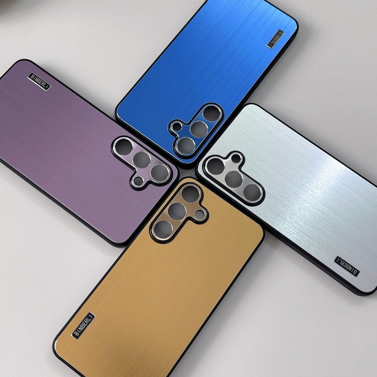 S25+潮牌适用三星s24fe散热手机壳夏季S24+防滑防摔保护S25金属拉丝壳S23ultra简约款三星Galaxy S22Ultra