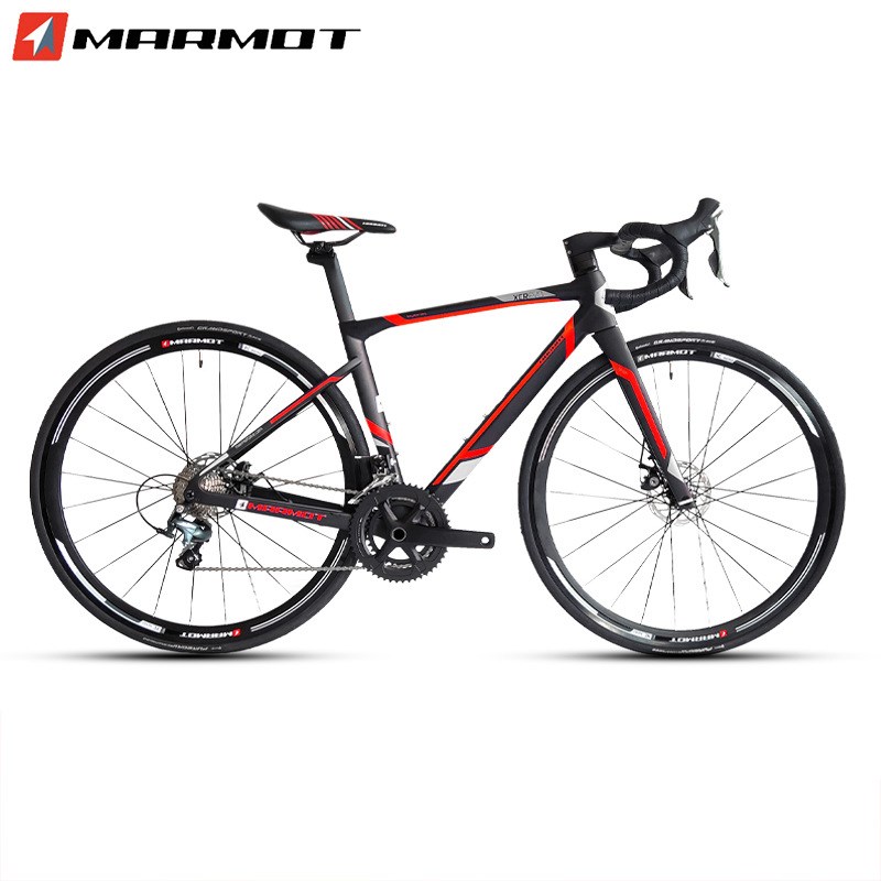 速发Mmot土拨鼠碳纤维自行车高端超轻碟刹变速公路车男式成人奥平