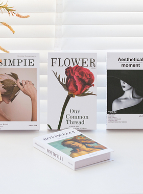 速发假书摆件书柜简公区风饰品办约装书样板间软装书模型