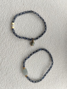 sotc原创设计天然青金石玉石天然珍珠弹力手链女小众高级感女手链