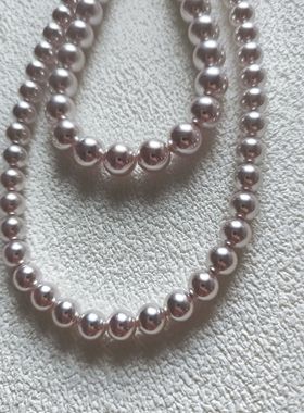 sotc原创设计进口施家水晶珍珠曼塔玫瑰天女极光镜面珍珠项链女