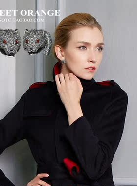 SOTC美洲豹镀925银锆石施家欧美低奢耳坠耳环女Earrings