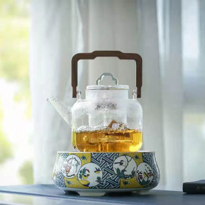 台湾禾器玻璃壶蒸汽煮茶加厚