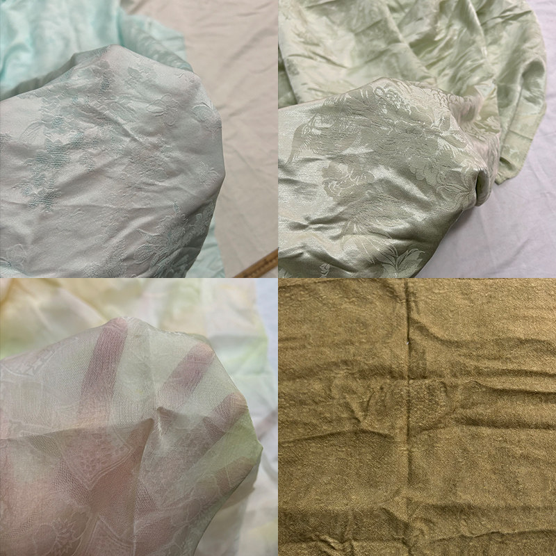 蚕之语C11201-C11220#桑蚕丝面料丝棉丝绒花萝服装床品零料按张售