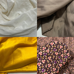 蚕之语C10461-C10480#桑蚕丝面料纯色丝棉服装床品零布料按张出售