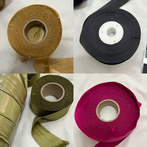 桑蚕丝弹力缎素绉缎乔其纱包边条