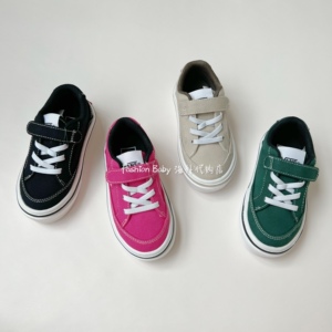 现货 日韩采购 VANS 万斯童鞋超轻便男女儿童滑板鞋 魔术贴亲子鞋