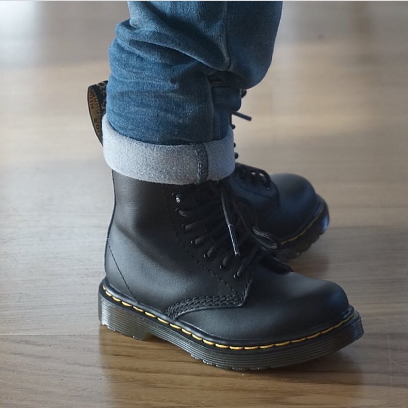 现货美代Dr.martens马丁靴童鞋亲子靴拉链短靴一脚蹬皮靴
