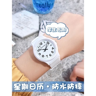 儿童手表男童男生男孩初中小学生女大童女孩防水防摔指针式电子表