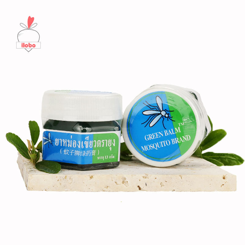 泰国green balm蚊子牌绿草膏驱蚊止痒防蚊神器青草膏薬膏