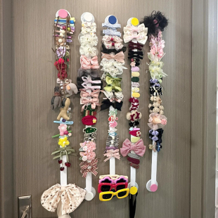 发夹收纳带壁挂儿童发饰收纳盒发箍发圈发绳女孩头饰发卡皮筋整理