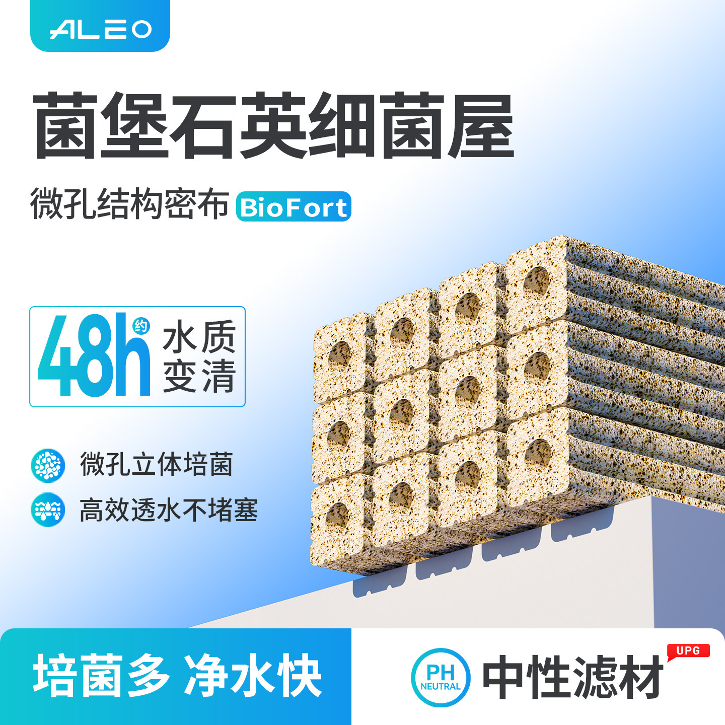 莱易欧硝化细菌屋鱼缸过滤材料周转箱底滤过滤器纳米净水培菌滤材