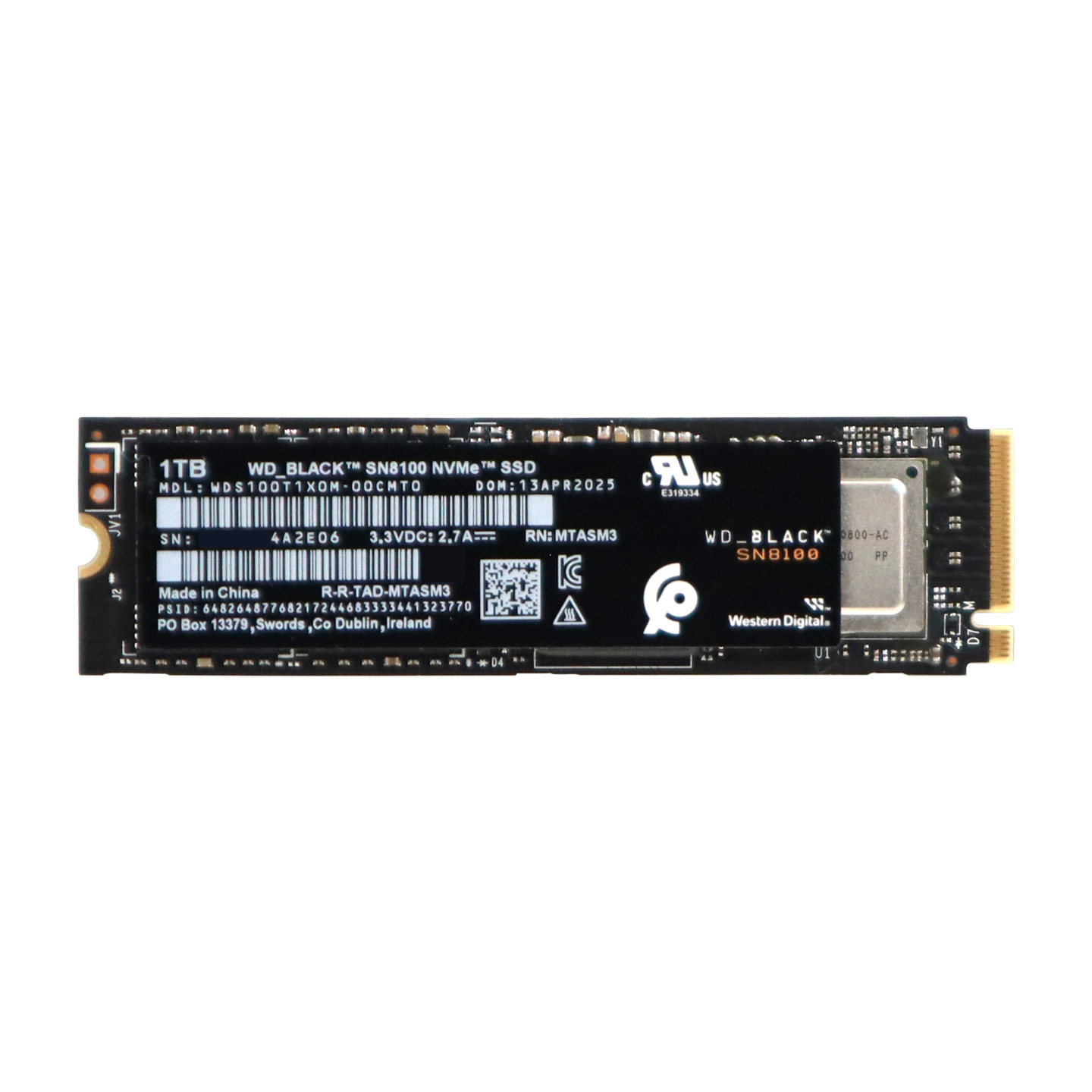 WD西部数据 SN8100 1TB 固态硬盘PCIe5.0台式PS5游戏机SSD 笔记本