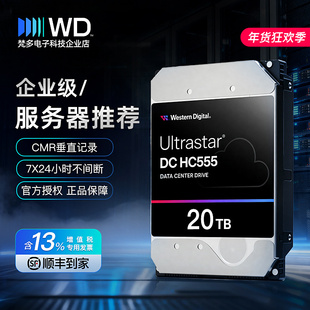 WD/西部数据HC560HC555 WUH722020BLE6L4 20T SATA氦气企业级硬盘