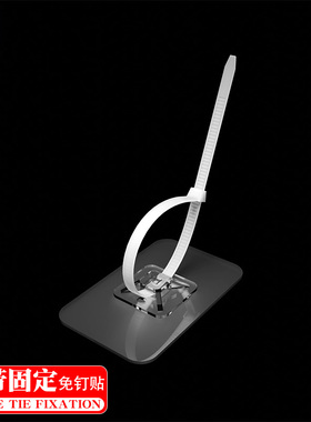 粘贴式免打孔扎带固定器卡扣水管通用型管卡软管卡波纹管置物贴片