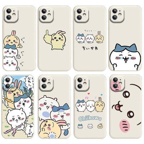 chikawa乌萨奇手机壳适用苹果17/16/15/14中指苹果13可爱iphone12promax吉伊卡哇11硅胶14plus全包一加ace6
