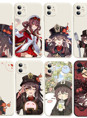 原神胡桃q版手机壳适用OPPOFindx9x8x7硅胶Reno全包vivox300x200x100防摔s30s50s20 iqoo13/15 iqooneo10/11