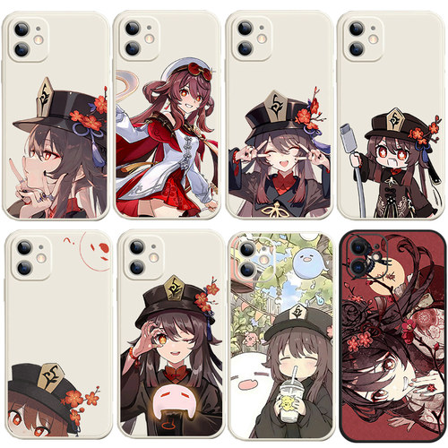 原神胡桃q版手机壳适用苹果17/16/15硅胶14plus全包13防摔iphone12promax 11魅族21一加TURBO6v/Ace3/2pro/6