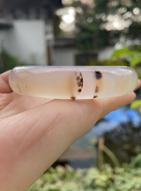 『青禾淑坊』天然玛瑙手镯 天然形成水草花 {一期一会} 国风 60MM
