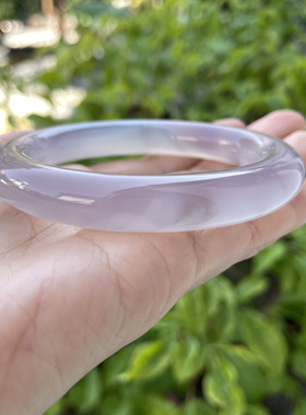 『青禾淑坊』天然玛瑙手镯  古典玉石圆镯 54MM