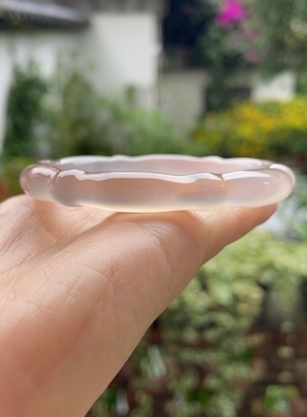 『青禾淑坊』天然玛瑙手镯 手工雕刻藕节形状 国风古典玉石镯57MM
